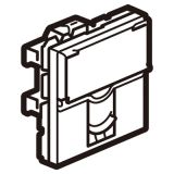 罗格朗开关插座 奥特 陶瓷白 方形电话RJ11插座模块 2M