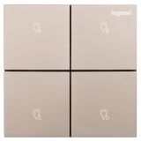 罗格朗酒店客控 逸远 米兰金 带指示灯四位开关 四开 12V干接点