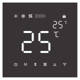 罗格朗酒店客控 强电蓝牙mesh温控器功能件，触控大屏黑色
（支持连体安装）