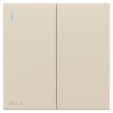 罗格朗开关插座 畅境  粉铂金 二位单控带指示开关 二开单控 16AX