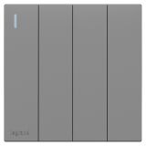 罗格朗开关插座 畅境  深砂银 四位单控带指示开关 四开单控 16AX