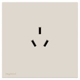 罗格朗开关插座 畅境  奶油白 三扁插座 三孔插座 10A