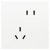 罗格朗开关插座 畅境  玉兰白 连体二三插座（斜五孔） 斜五孔插座 10A