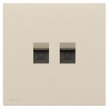 罗格朗开关插座 畅境  粉铂金 二位电脑插