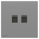 罗格朗开关插座 畅境  深砂银 二位电脑插