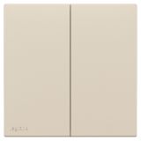 罗格朗开关插座 悦铂  粉铂金 二位单控开关 二开单控 16AX