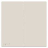 罗格朗开关插座 悦铂  奶油白 二位单控开关 二开单控 16AX