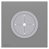 罗格朗开关插座 悦铂  深砂银 空白面板带出线孔