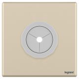 罗格朗开关插座 智绘  粉铂金 空白面板带出线孔