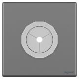 罗格朗开关插座 智绘  深砂银 空白面板带出线孔