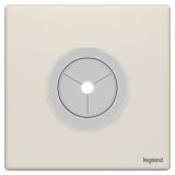 罗格朗开关插座 智绘  奶油白 空白面板带出线孔