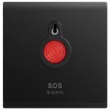 罗格朗开关插座 仕艺 石墨黑 紧急呼叫开关