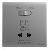 罗格朗开关插座 仕艺 深砂银 86刮须插