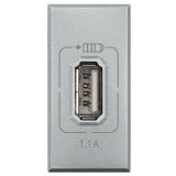 Axolute-单USB充电插座-铝色