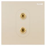 罗格朗开关插座 博轼 粉铂金 一位音箱插