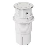 延长线插座（电动升降插座,3位五孔+USB充电A+C,带无线充,白色）