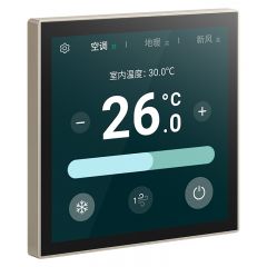 罗格朗开关插座 粉铂金 四寸彩屏温控器(VRV线控+新风+水地暖)