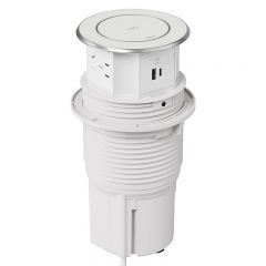 延长线插座(电动升降插座,3位五孔+USB充电A+C,带无线充,白色)