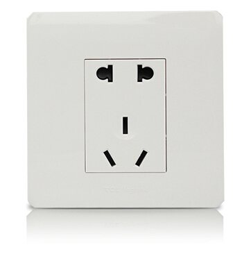 开关插座面板 明智5五孔插座二三插墙壁电源明装